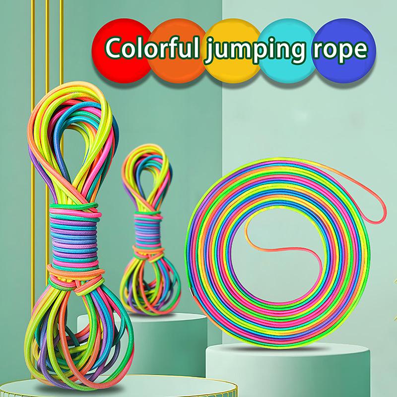1 Pezzo Corda per Saltare per Bambini Giocattoli per Allenamento 5-10M Corda per Saltare Elastico Giocattolo per il Movimento Esercizio Allenamento Salto Nylon Regalo Ragazza