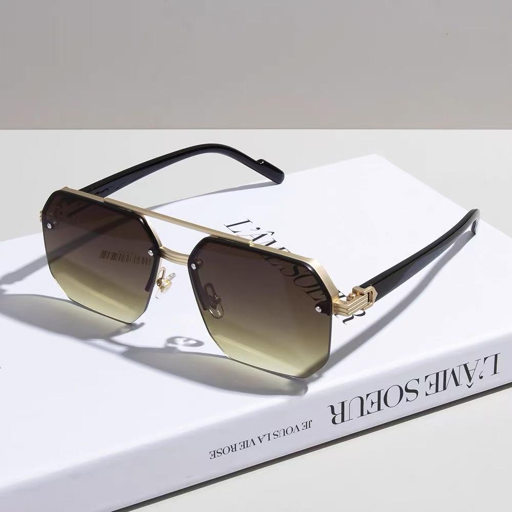 Retro Pilot Sunglasses: Double Beam, UV Protection, Square Frame, Stylish Driving Glasses
