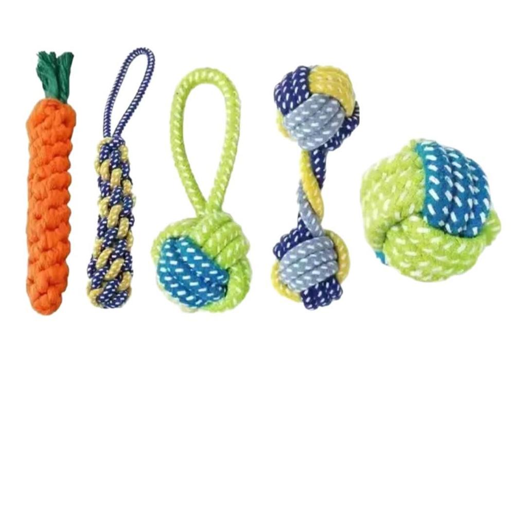 Bite-Resistant Cotton Rope Teething Toy for Puppies & Small To Medium Dogs