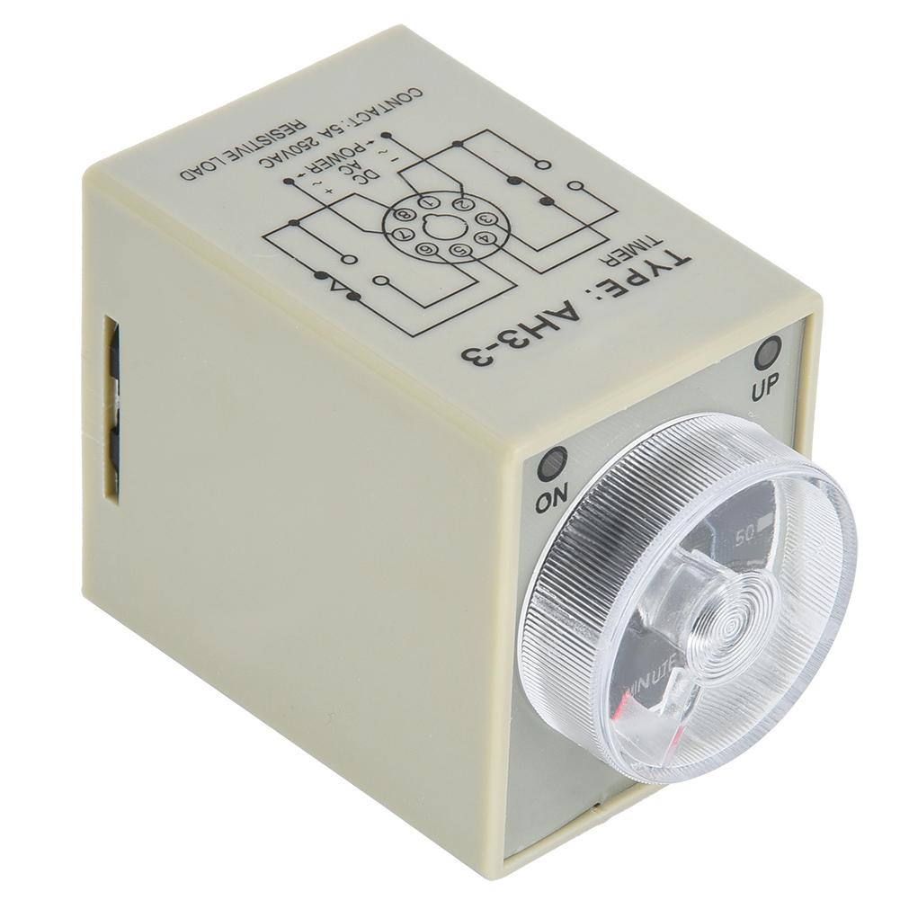 AH3 3 Timer Relay Electronic Type Adjustable Release Delay Timing Relay 8 Pins 60Min(220V)