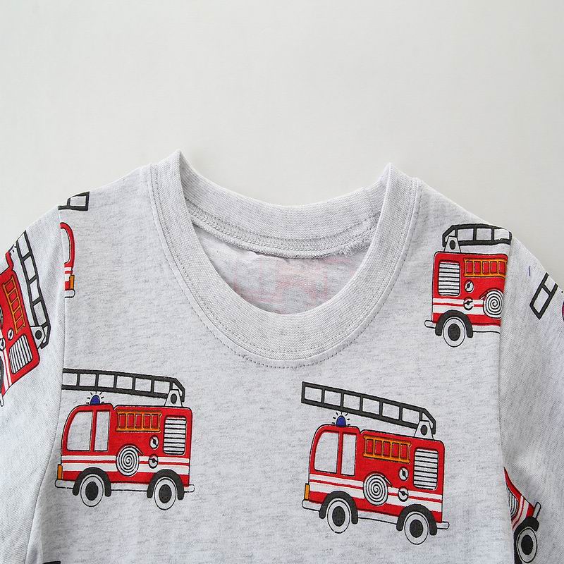 Little maven Kids Clothes Baby Boys 2026 Summer New T Shirts Holiday Children's Clothing Cartoon Fire Truck Shirts 2-7 Years