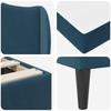Bed Frame with Headboard Blue 80 X 200 Cm Velvet