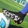 Buty piłkarskie typu high-top ze elastycznym ściągaczem, buty piłkarskie outdoorowe z długimi korkami, buty piłkarskie sportowe dużych rozmiarów męskie