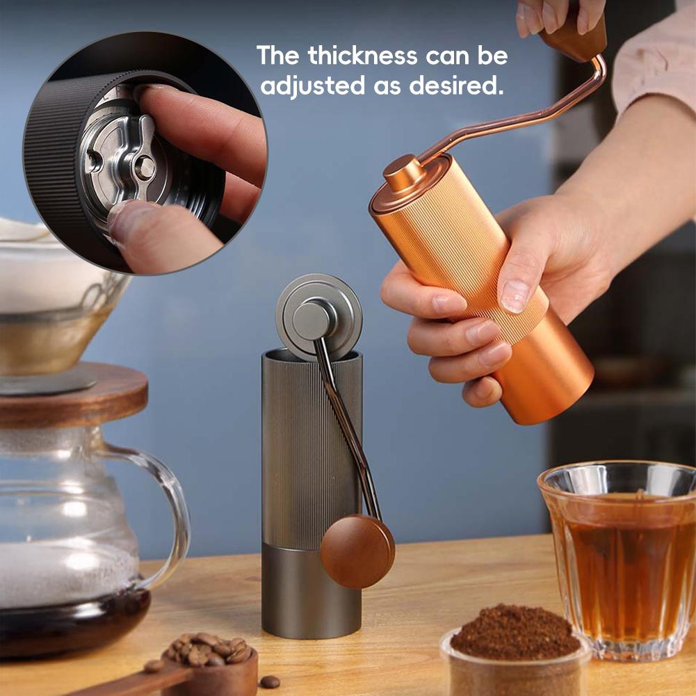 Hand Coffee Grinder Stainless Steel Burr Manual Coffee Bean Mill Travel Office Use For Coffee Enthusiasts Home Baristas