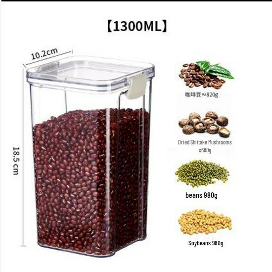 Transparent Plastic Food-Grade Storage Jar for Candy, Tea, Grains, and Cereal