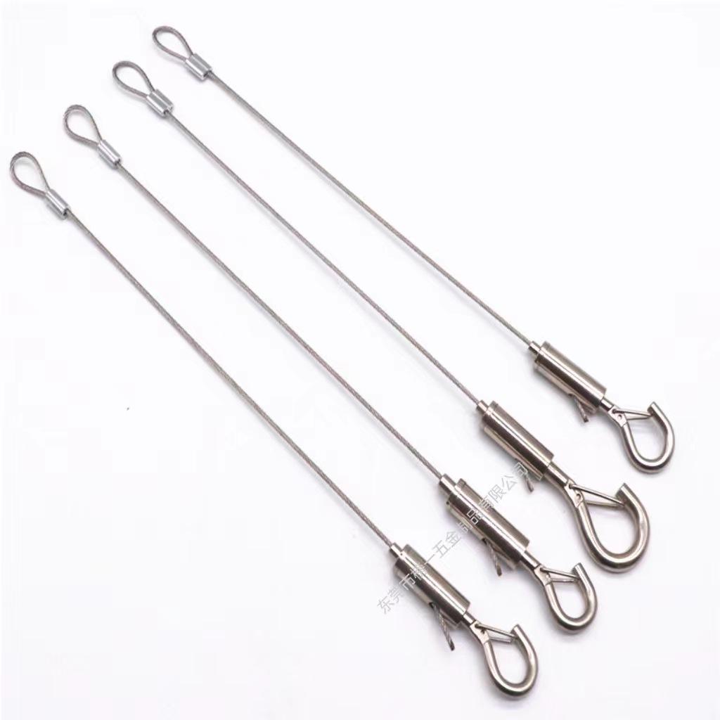 Adjustable Steel Wire Rope with Hook for Sound Insulation Panels and Ceiling Chandeliers
