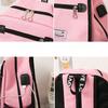 Fash Large-Capacity Primary School Junior High School Students Shoulders Backpack High School Five Sets of Multi-Compartment  Bag