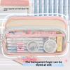 Creative Multi Function Fabric Pencil Case With Clear Compartments For Office And School Use