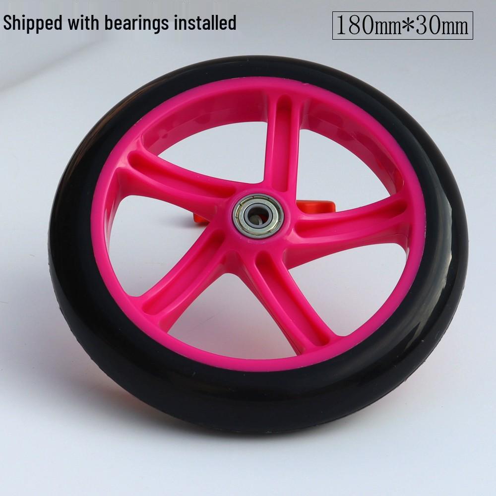 7-8 Inch PU Rubber Universal Silent Wheels for Scooters, Shopping Carts, and Wheelchairs