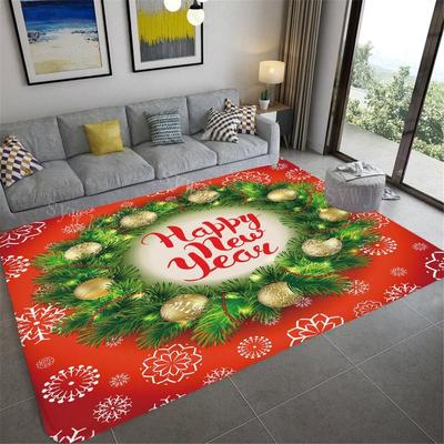 Christmas Red Snowflake Happy Party Living Room Bedroom Rug Kids Room Decoration Home Corridor Rug Front Door Welcome Mat