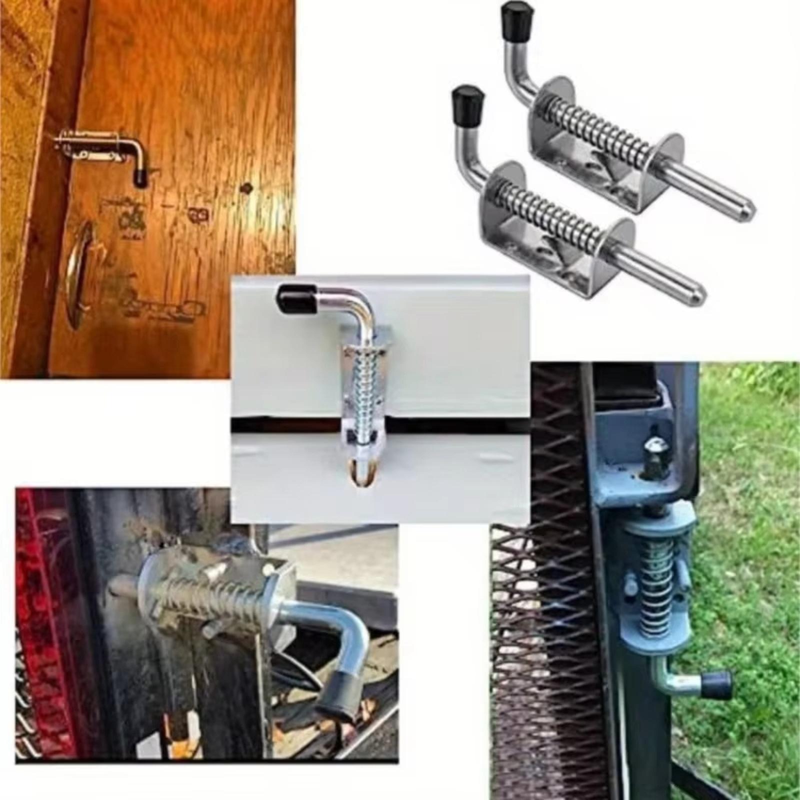 

Spring Pin Stainless Steel Window Cabinet Hinges Security Door Bolt For Household Hardware one size срібний