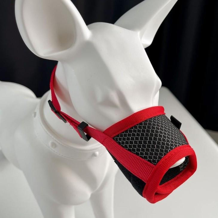 

Breathable Dog Muzzle: Anti-Bite, Anti-Bark, Prevents Random Eating for Small to Large Dogs XS червоний
