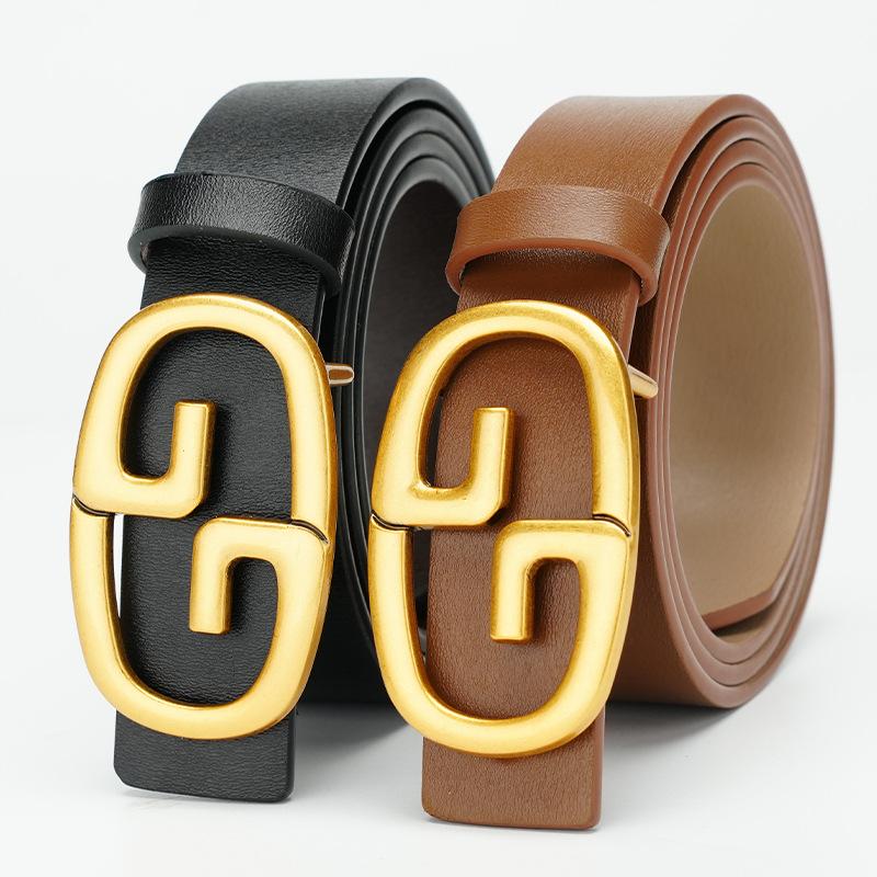 Belts for Women's Fashionable Dresses for Decoration Thin Belts  Versatile New Style Skirts  Smooth Buckles for Women's Trousers