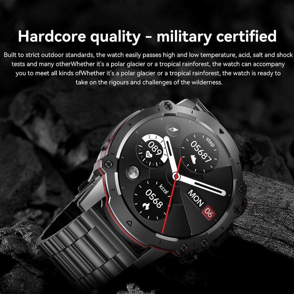 AK56 1.43-inch Smart Watch Heart Rate Blood Pressure Monitoring Bluetooth-compatible Calling Sports Smart Bracelet