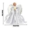Engel Baumspitze Rustikaler Flacher Engel Anhänger Weihnachtsbaumspitze Elegante Engel Statue Baumspitze Glänzend Für Innen Außen