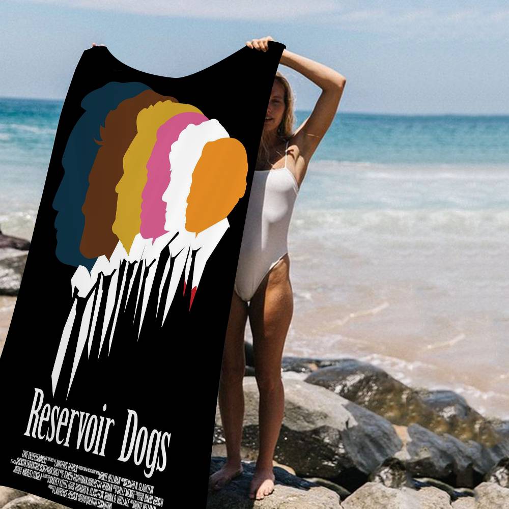 Movie R-Reservoir-Dog Beach Towel Cartoon Cute Summer Kids Large Bath Pool Beach Towel Microfiber Absorbent For Swimming Travel
