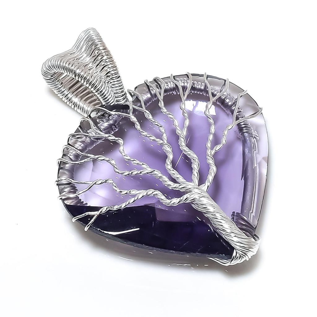 Amethyst Tree of Life Pendant 925 Sterling Silver Wire Wrapped Pendant Amethyst Pendant Gemstone Silver Handmade Pendant Necklace For Gift