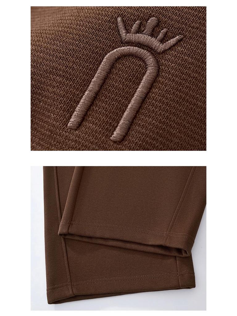GAGN High-Waisted Drape Wide-Leg Pants for Women - 2025 Spring/Autumn Casual Nine-Point Style