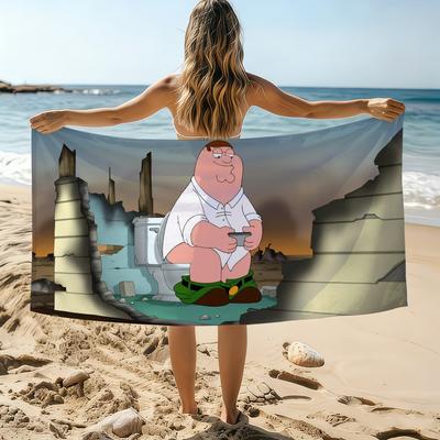 Cartoon F-Family G-Guy Towel Beach Towel Oversized Quick Dry Towel Absorbent Soft Swim BeachTowels for Men Women