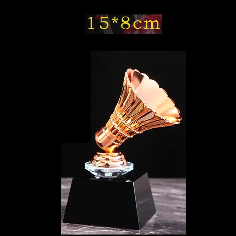 

Customized Table Tennis and Volleyball Balls, Crystal Trophy, Gold Silver Copper, Creative Sports Home Decor Award Souvenir, 1Pc