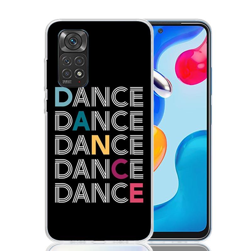 I Love Dance Phone Case For Xiaomi Redmi Note 15 14 13 12S 12 Pro Plus 11S 11E 11 11T 10S 10 Art Soft Pattern Cover Redmi Note 1