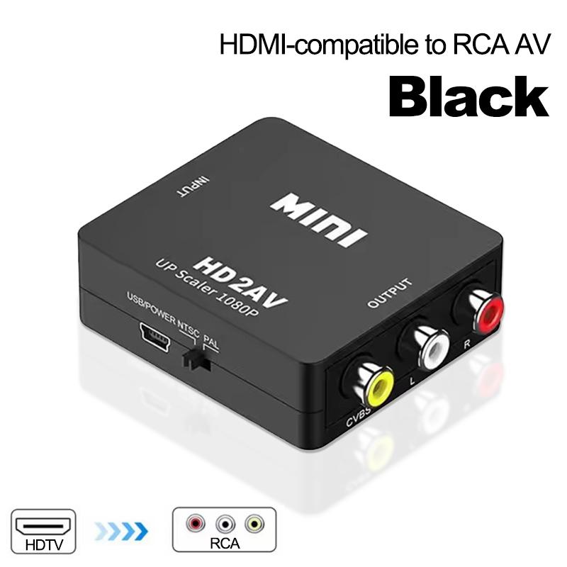 1080P HDMI-compatible To RCA AV Adapter RCA AV To HDMI-compatible CVSB LR Video Composite AV Scaler Converter for PC TV Xbox PS3