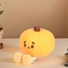 LED Pumpkin Night Light Rechargeable Silicone Pat Lamp Warm Light Funny Halloween Decor Light Gift for Bedroom Living Room Decor