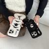 Winter Velvet 3D Bow Button Phone Case for iPhone 17/16 Pro Max/15/14