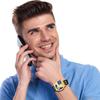 Large Analog Leather Waterproof Quartz Fashion Black Gift Men's Watch, Dial, Display, Strap Watch, Watch, - Birthday, Anniversary, Father's Day,