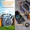 Solar Rechargeable Flashlight High Lumen Portable Work Light 4 Modes Power Bank Camping Emergency Light w/COB Side Lamp Outdoor