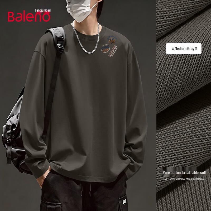 Baleno Men's Cotton Long Sleeve Crew Neck Printed T-Shirt