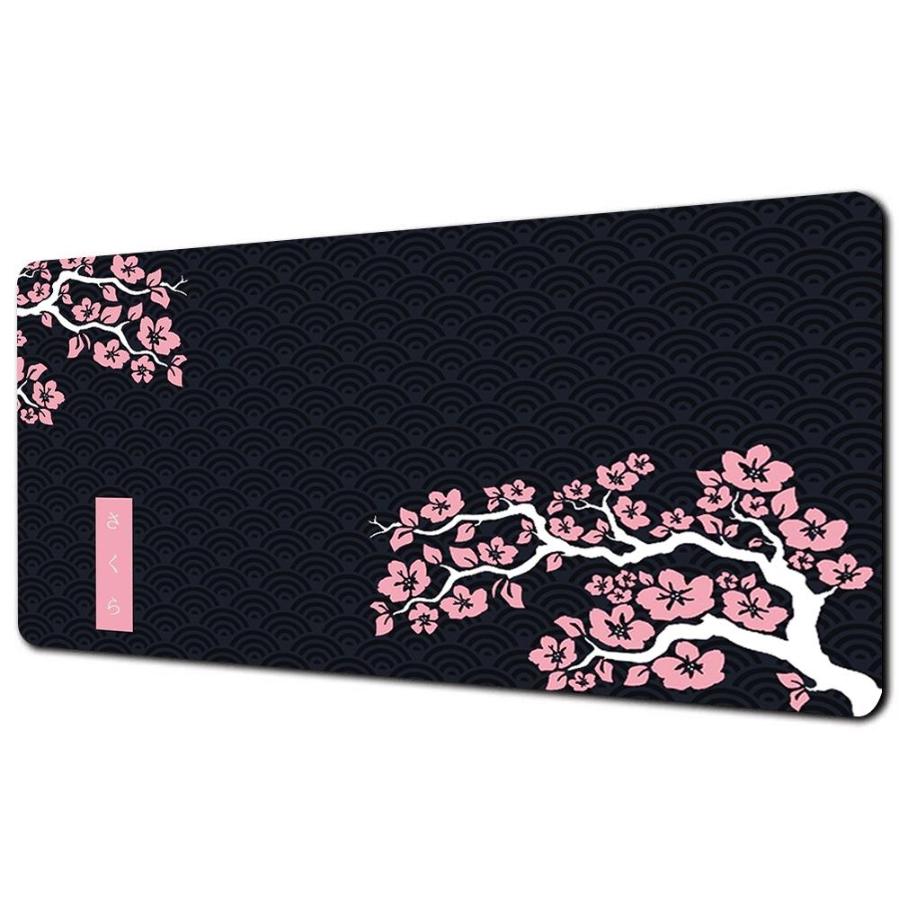 Large Gaming Mouse Pad XXL Sakura Desk Mat Computer Keyboard Mat Pink Cherry Blossom Mouse Mat Big Mousepad Gamer x Carpet