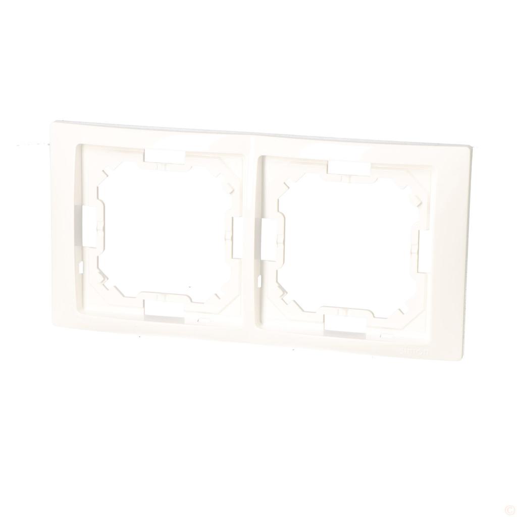 2-gang frame - universal horizontal and vertical, white, BASIC NEOS