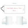DIY Customized 350ML 12oz Ceramic Mug Heart Handle Type Personalized Print Picture Photo LOGO Text Couple Gift Coffee Travel Mug