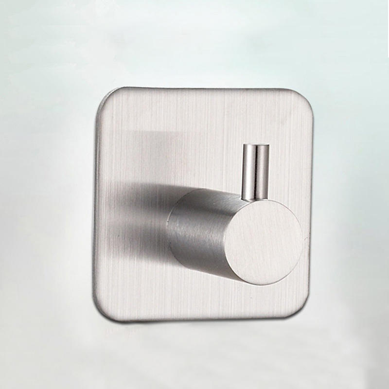 Self Adhesive Hooks Stainless Steel Strong Silver Sticky Stick on Wall Door Hang