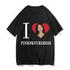 I LOVE PINKPANTHERESS Painting T-shirt Men Woman Clothes Harajuku Loose Fashion T Shirts Cotton Short Sleeve Casual T-shirts