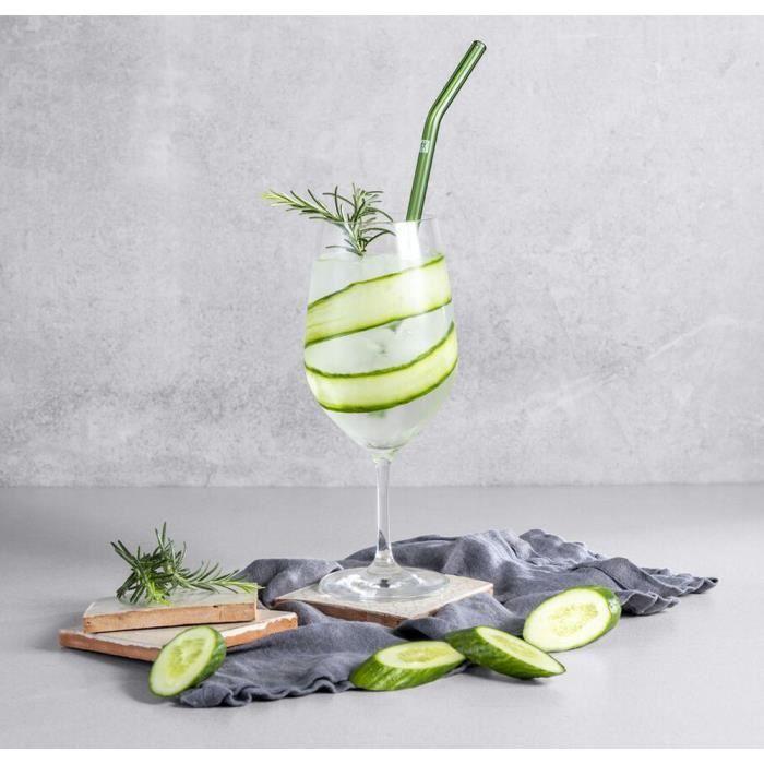 Pailles Courbées En Verre - ZWILLING - Sorrento - 4 Pièces - 23 Cm - Verre Borosilicate