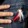 2D Flat Holy Inspired Acrylic Brooch Unisex Fashion Accessory for Coat Sweater Scarf