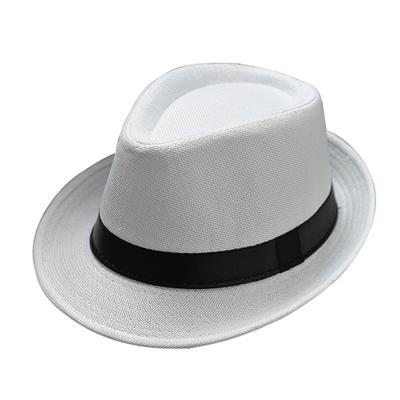 Letošní fedora klobouk pro muže Módní Elegantní Vintage Černá Dámská Bílá Červený Okraj Panama Vrchol Jazz Plážový Unisex Klasická Čepice