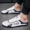 2024 Fashion men New Style lat-soled Wild Flat-bottomed Summer Thin Section Baotou Half Slippers Men Casual Shoes Zapatos Hombre