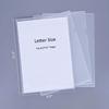 Clear Document Folder Copy Safe Project Pockets fits 8.5x11 Letter Size US Paper,10/30/50/100Pack L-Type Plastic Clear Paper Sleeves Protector Resume