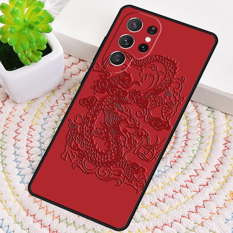 Red Dragon TPU Phone Case For Samsung Galaxy Note 10 Pro S26 S25 S24 S23 S22 Ultra Plus S21 FE S20 Shockproof Cover