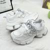 2025 Spring and Summer New Fashionable Versatile Thick-soled Heightening Dad Shoes Women's Ins Trendy Mesh Breathable Casual Sports Shoes