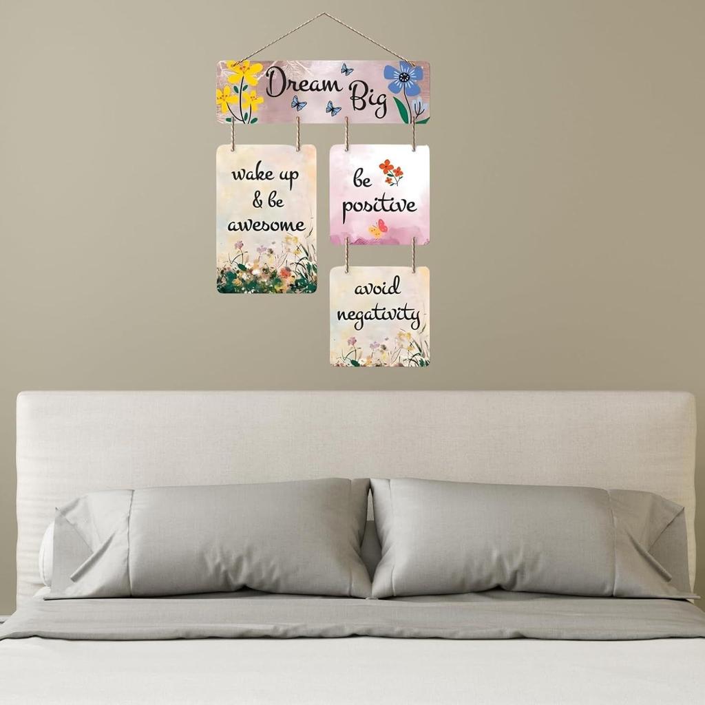 Wall Art MDF Wooden Hanging for Living Room | Bedroom | Home Decor | Office | Gift | Quotes Items House Decoration, Decorative Hanging Items