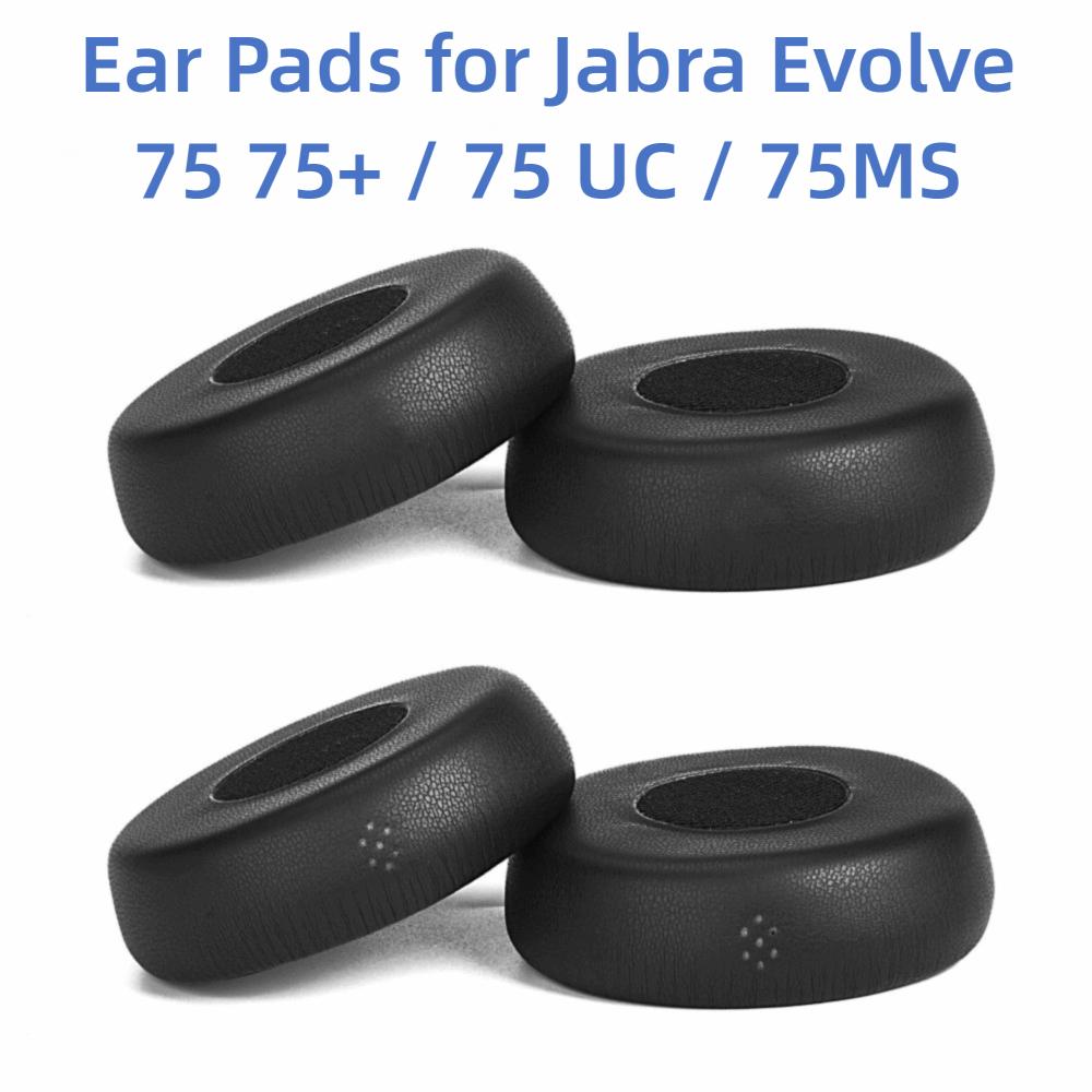 1 Pair Replacement Headphone Ear Pads for Jabra evolve 75 75+ / 75 UC / 75MS Noise Cancelling