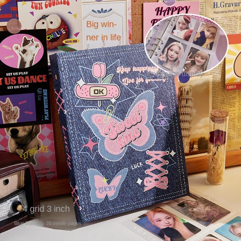 3 Inch Butterfly Photocard Album Loose-Leaf Collect Album Notebook  Photos Notebook
