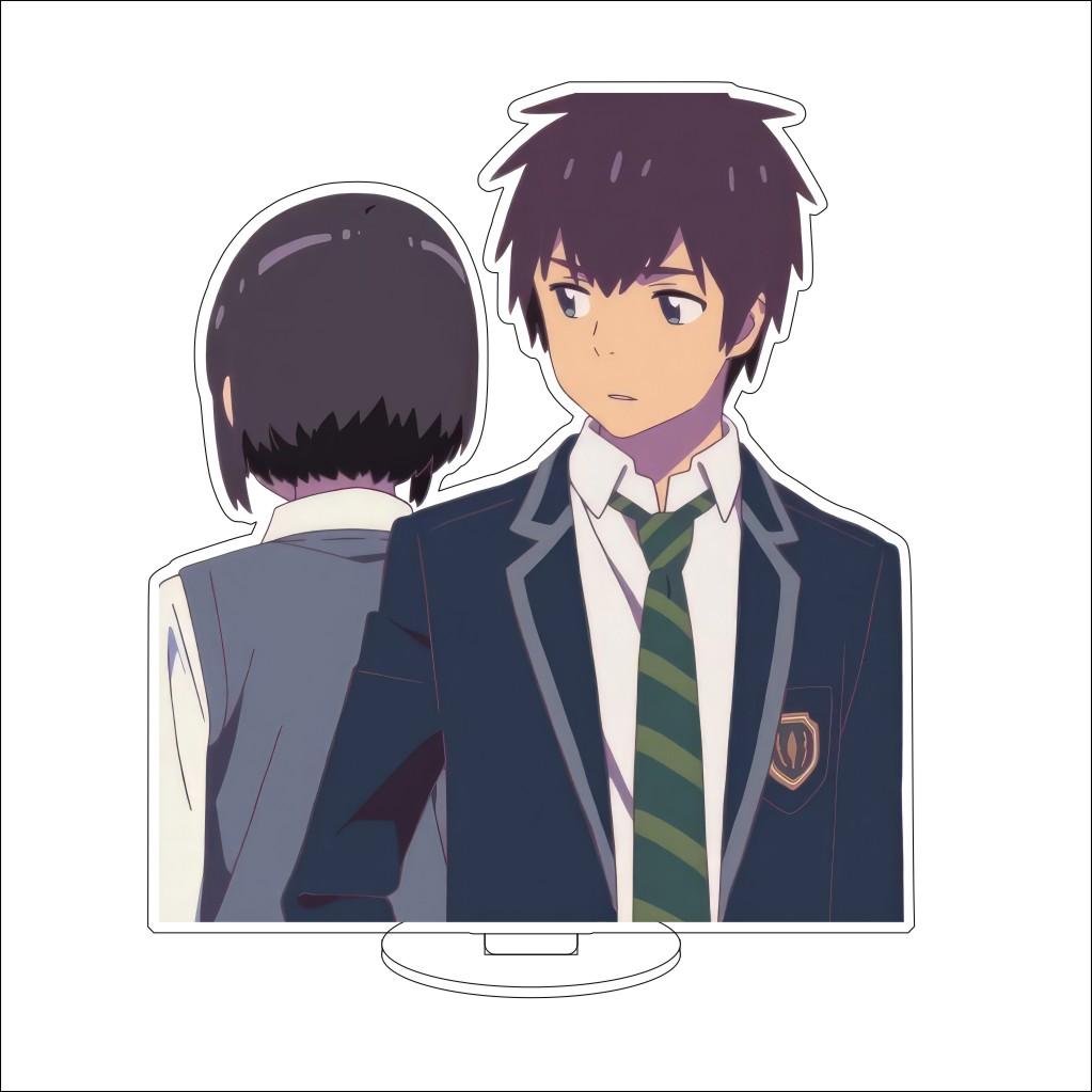 16CM Anime Your Name Cosplay Acrylic Stand Ornaments Okudera Miki Natori Sayaka Tachibana Taki Figure Stand Halloween Gifts