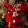Juläpple Godis Liten Gåva Handhållen Filtpåse Jultomtemönster Kan Dekorera Julgranen Lämplig för Jul