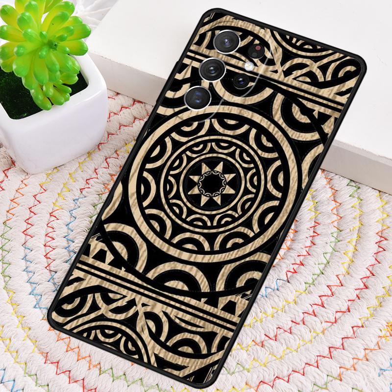 

Polynesian Maori tribal samoan tattoo Phone Case For Samsung Galaxy note 10 pro S26 S25 S24 S23 S22 Ultra Plus S21 FE S20 Cover Galaxy S24 FE
