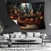 2D Wizarding World Tapestry Dark Academia Castle Interior Wall Hanging